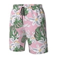 thumbnail image 4 of Logiee Lilies Flowers Print Mens Swim Trunks Quick Dry Board Shorts,Breathable Hawaii Beach Shorts Swimwear Bathing Suits-3X-Large, 4 of 6