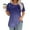 Purple, variant on Qulqfy Green Women Tops Casual Loose Fit Graphic Smocked Crew Neck T-Shirts Tshirts Shirts for Women XXL