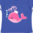 thumbnail image 4 of Inktastic Cute Pink Whale in Nautical Hat Boys or Girls Toddler T-Shirt, 4 of 5