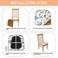 thumbnail image 4 of Colorful Fantasy Food Elements Pattern Seat Covers for Dining Room Chairs Set Of 4,Stretch Printed Washable Chair Seat Cover with Elastic Ties and Button,Removable Waterproof Couch Cushion Covers, 4 of 6