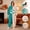 Cyan, variant on Halloween Plush Fleece Onesie Pajamas, Halloween Cosplay Costume Colorblock Pumpkin Face Zip-Up Jumpsuit for Adults, Unisex Holiday Party Halloween Cosplay