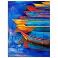 thumbnail image 2 of Design Art - Boats and Jetty at Pier in Oil Painting, 2 of 4