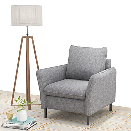 Accent Chair Modern Armchair Living, Grey Corner Chair For Bedroom