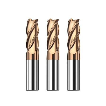 

CNC End Mill Carbide Tungsten Steel 4 Fultes Milling Cutter Router Bits Rotary Bits Tool Straight Shank 3pcs pinshui