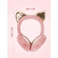 thumbnail image 2 of Luxtrada Cute Earmuffs Winter Warm Outdoor Ear Covers Earwarmer (Black), 2 of 8