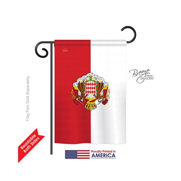 Breeze Decor 58322 Monaco 2-Sided Impression Garden Flag - 13 x 18.5 in.