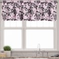 thumbnail image 3 of Ambesonne Flower Valance & Curtain, Abstract Forget Me Not, 55"x30", Pale Pink Black Taupe, 3 of 7
