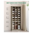 thumbnail image 4 of Shoe Storage Cabinet, 36 Pairs Free Standing Closet Organizer, 8.8 inch Widened Cell Wood Shoe Organizer, 12 Tiers Vertical Space Saving Shoe Rack for Entryway, Bedroom, Greige SR20705B, 4 of 9