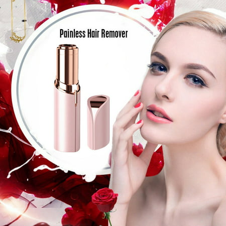 Touch Impeccable Women Painless Hair Remover Face Facial Hair Remover,rose (Best Female Facial Hair Removal)