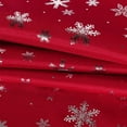 thumbnail image 3 of Christmas Tablecloth Rectangle - 60x102 inchSnowflakes Foil Print Pattern Washable Wrinkle Resistant Holiday Tablecloths for Christmas Family Gathering, Dining Room Table 130GSM, 3 of 5