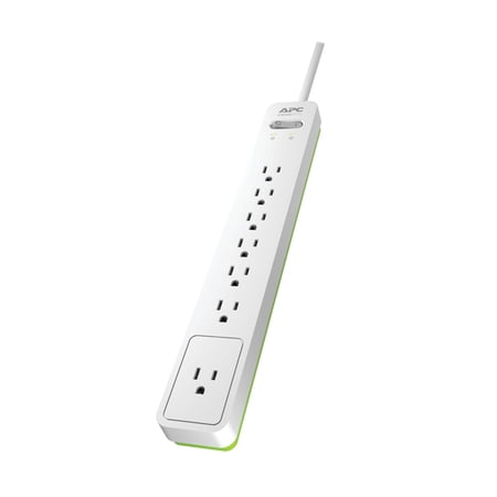 APC 7-Outlet Surge Protector 1440 Joules, SurgeArrest Essential (PE76W)