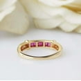 thumbnail image 4 of HeartsAndYou 1.5ct Natural Ruby & Diamond Band Channel Set Stackable 14k SOLID Yellow Gold, 4 of 9