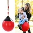 thumbnail image 1 of Asiento de columpio de bola para exteriores con cuerda de nailon resistente para , , adultos, gimnasios de equilibrio, patio de , jue rojo, 1 of 8