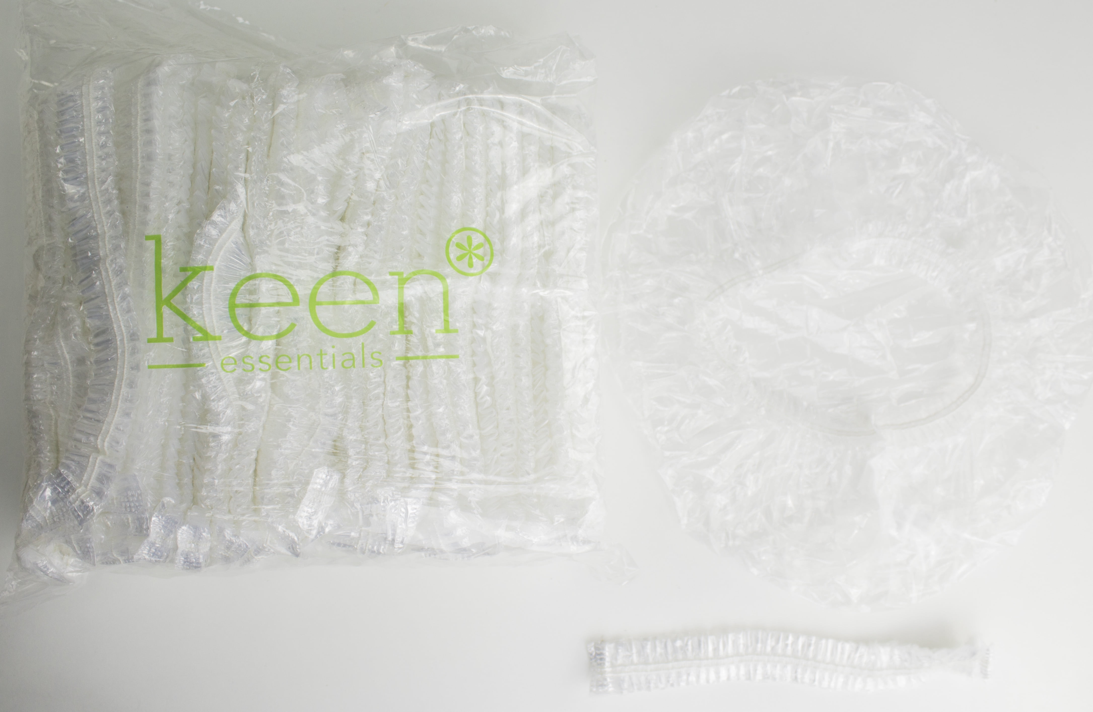 KEEN Shower Cap, Clear Cap, disposal cap, Hair Cap, 1000 pcs per carton (One Carton)