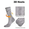 thumbnail image 2 of Deago 3 Pairs Athletic Crew Socks Cushioned Running Socks Anti-Blister Moisture Wicking Hiking Basketball Socks for Men (Black), 2 of 9