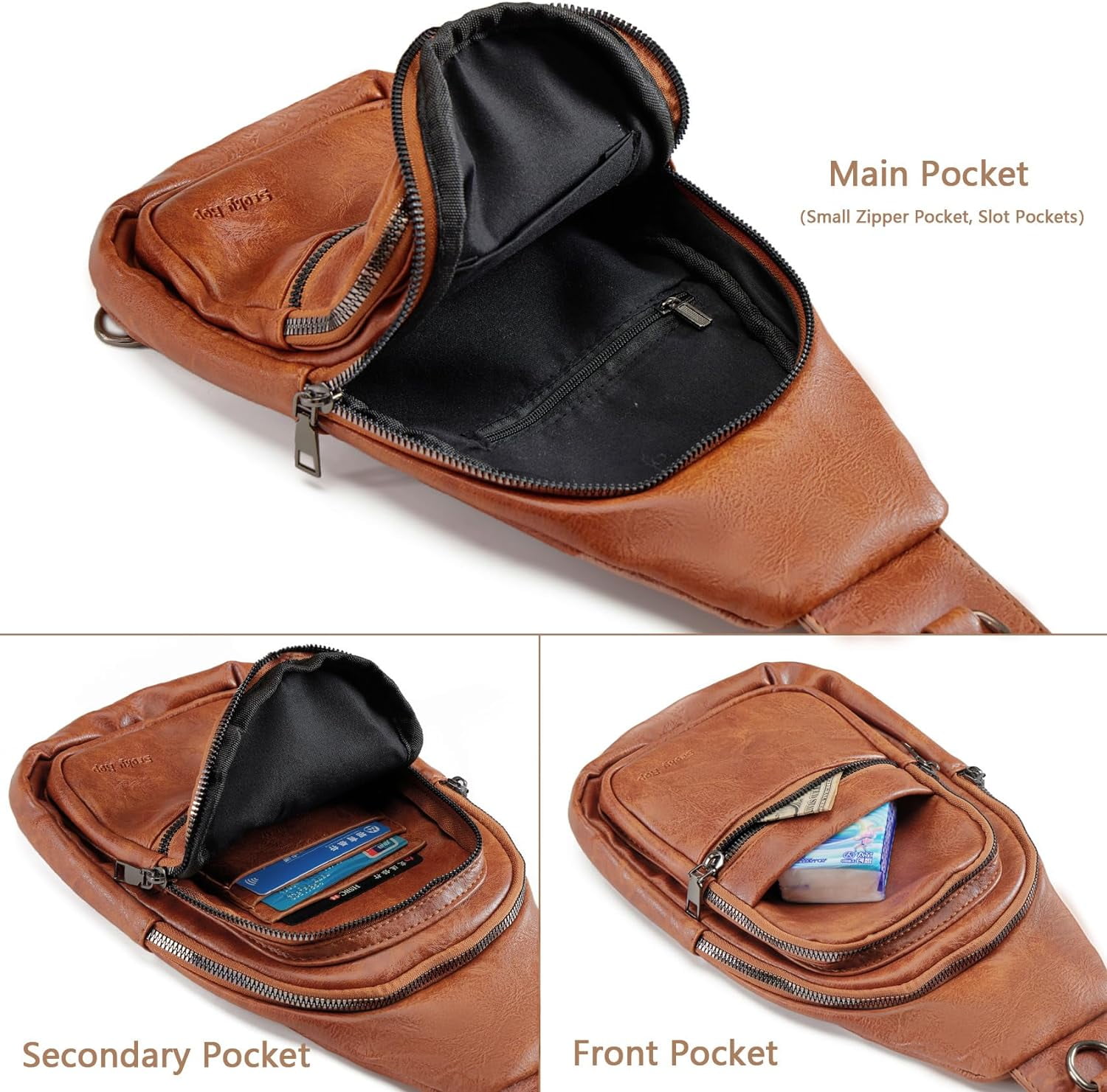 Crossbody Bag for Women Small Sling Bag Leather Shoulder Cross Body Bag for Travel