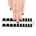 thumbnail image 2 of Tiras de gel para uñas WEKCEKCEK semicuradas de color negro francés, 20 unidades, 2 of 7