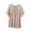 Beige, variant on Women's Blouse Short Sleeve Ruffle,Elegant Round Neck Shirred Top,Soft Silky Flowy Loose Fit Tunic with Flutter Sleeve Detail for Summer Daily Wear