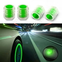 4PCS Fluorescent Car Bike Tire Valve Luminous Cap Valve Stem Caps Universal