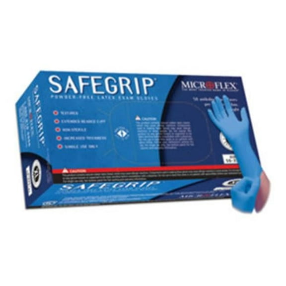 SafeGrip Powder-Free Latex Gloves- 50 per Box- Large