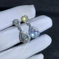 thumbnail image 2 of 3Ct Pear Cut Lab-Created Diamond Teardrop Dangle Earrings 14K White Gold Plated, 2 of 3