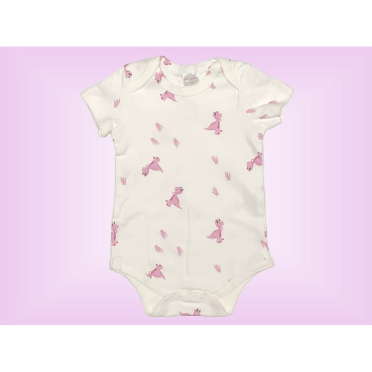 Baby Girl aROARable T-Rex Dinosaur Onesie and Bib 5-Piece Set