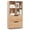 Natural, variant on Patiojoy 51" Bookshelf with 4 Cubes & 2 Drawers Farmhouse Bookcase Gray