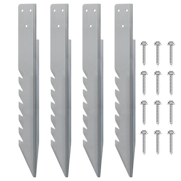 4Pcs Fence Post Repair Kits Heavy Duty Fence Post Anchors Ground Spikes for Repair
