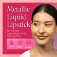 thumbnail image 2 of Aromi Gold Bronze Metallic Liquid Lipstick | Long-lasting Lip Color, Shimmery Finish (Gold Digger), 2 of 11