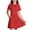Red, variant on SERTGUTR Girls Dress Lapel Collar Button Front Short Sleeve A Line Skater Fit School Uniform Casual Everyday Wear Dress