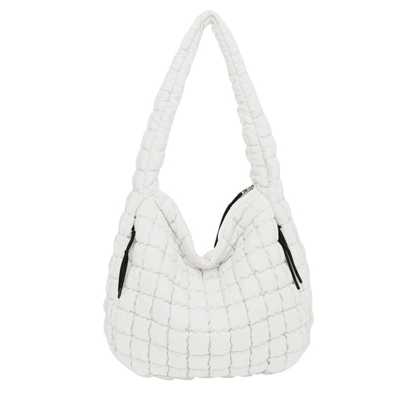 Hvyesh Puffer Tote Bag for Women Quilted Tote Bag Large Crossbody Bag Puffy Bag Lightweight Carryall Bag for Women