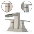 thumbnail image 4 of Waterfall Bathroom Sink Faucet, 4 inch 2 Handle Water Tap with Pop Up Drain & Hose, 4 of 8