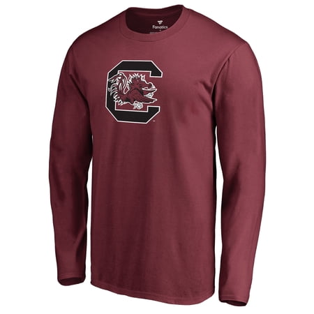 Men s Garnet South Carolina Gamecocks Primary Logo Long Sleeve T-Shirt