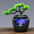 thumbnail image 5 of Rockery Fountain Waterfall, Resin Feng Shui with LED Lights Desktop Fountain Waterfall for Indoor Outdoor Home Office Decor, 5 of 16