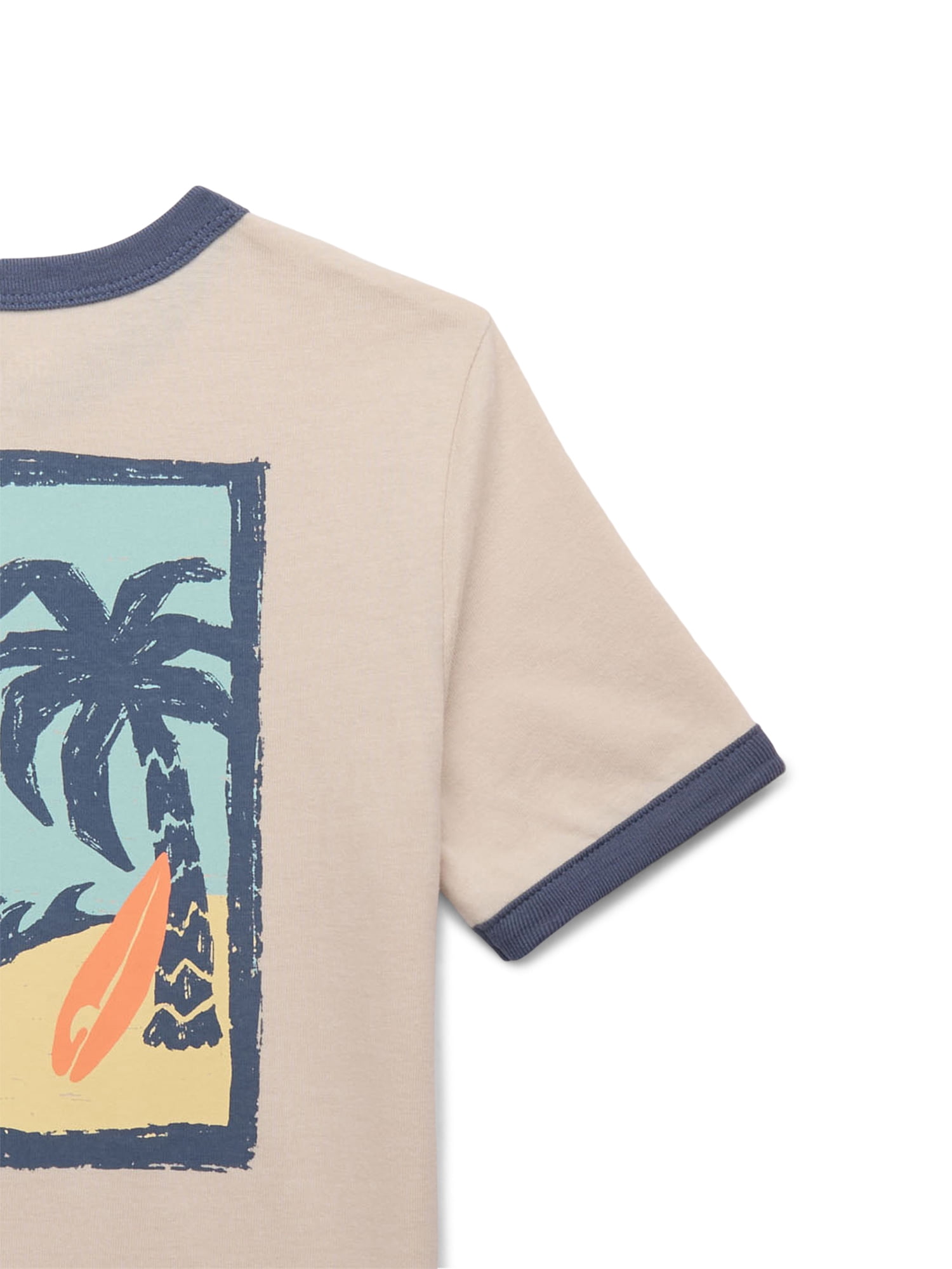 365 Kids by Garanimals Boys Mix and Match Graphic Ringer Tee with Short Sleeves, Sizes 4-10