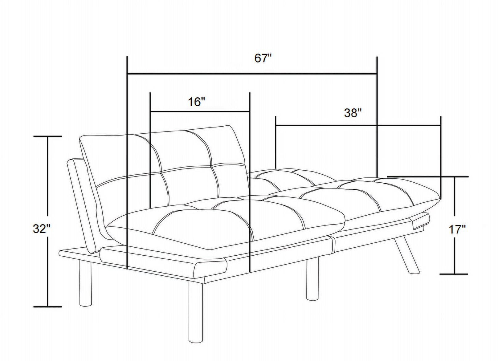 Gewnee Convertible Folding Modern sofa Bed,Upholstered Loveset,Adjustable Armrest and Backrest,Suitable for Living rooms and Apartments.Emerald
