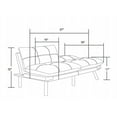 thumbnail image 3 of Futon Sofa Bed with Multiple Angle Adjustable Armrest and Backrest, Convertible Folding 800 lbs Capacity Couch, Guest Bed for Multipurpose Guest Room or Home Office, Brown, 3 of 9