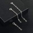 thumbnail image 4 of Lancharmed Silver Plated Spring Clasp Love Extension Chain Jewellery Clasp Necklace Extenders for Women 3Pcs Gifts for Women, 4 of 9