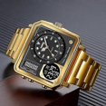 thumbnail image 3 of SKMEI 2025 Square Quartz Men Watches Full Steel Light Waterproof Clock Business Digital Sport Mens Wristwatch 1335 reloj hombre, 3 of 5