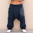 thumbnail image 4 of Pantalones de farol con entrepierna, casuales, versátiles y a la moda, estampados para mujer, 4 of 6