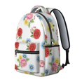 thumbnail image 2 of Pioneer Flower Floral Print Pattern Backpack for School, Cute School Bag with Adjustable Shoulder Straps and Padded Back, 15.3"x11"x7.1", 2 of 5