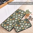 thumbnail image 5 of 2-Piece Kitchen Mat Set Non Slip Washable Floor Mats Decorative Rugs for Kitchen Sink Laundry Cute Colorful Chickens Pattern, 5 of 7