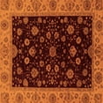 thumbnail image 1 of Ahgly Company Indoor Square Abstract Orange Modern Area Rugs, 4' Square, 1 of 4
