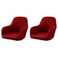 thumbnail image 1 of Guardoinrt 2pcs Polyester Elastic Dining Armchair Covers Simple Installation Long-lasting Protection Easy Winered, 1 of 6