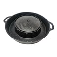 thumbnail image 3 of Luzkey 2 in 1 Round Grill Pan Korean BBQ Grill Multifunctional Non Stick Hot Pot BBQ Stoves Outdoor Barbecue Meat Tray for Party Home S, 3 of 8