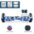 thumbnail image 3 of SISIGAD Bluetooth 6.5 In. Two-Wheel Self Balancing Hoverboard with LED Lights Electric Scooter for Kids UL Certified, 3 of 5