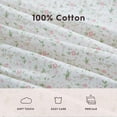 thumbnail image 5 of Laura Ashley - Full Sheets, Cotton Percale Bedding Set, Lightweight & Breathable Home Decor (Evie Pink, Full), 5 of 5