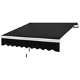 thumbnail image 2 of 8' x 6.6' Patio Retractable Awning, Manual Exterior Sun Shade Deck Window Cover, Black, 2 of 6