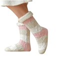 thumbnail image 2 of LEBONYARD Christmas Socks for Women,Women's Home Plush and Thick Insulation, Sleep, Christmas Socks, Snow Socks, Slippers, Carpet Socks Pink, 2 of 3