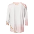 thumbnail image 4 of JURANMO Womens Tops 3/4 Sleeve Crewneck Cute Shirts Casual Trendy Marble Print Blouses Crewneck Cute Shirts Tops Three Quarter Length T Shirt, 4 of 5